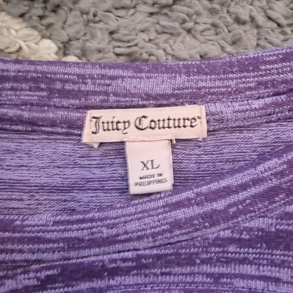 Juicy Couture Purple Heather Long Sleeve Cutout Blouse Size XL - Picture 7 of 7